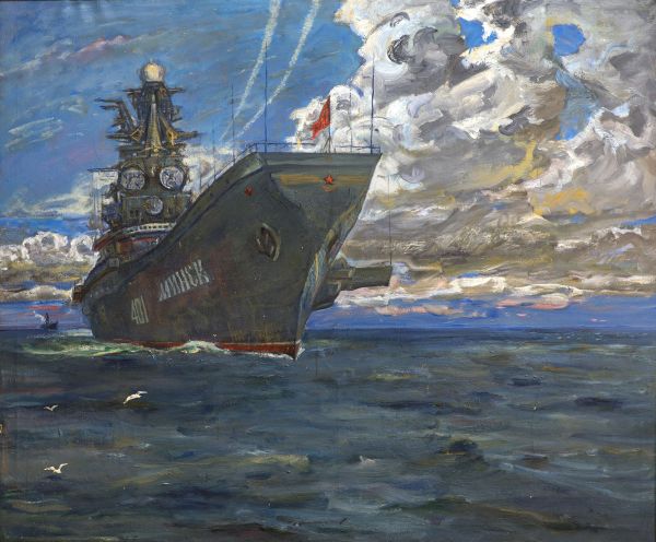 Крейсер «Минск» на подходе.